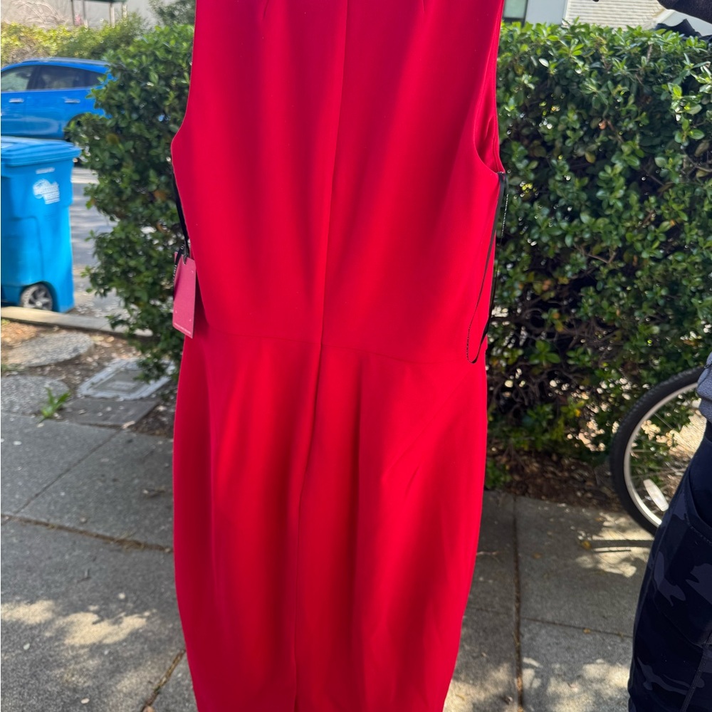 Vince Camuto Bold Red Midi Dress - Picture 2 of 5